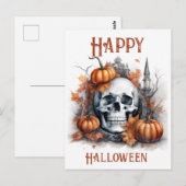 Mystic Halloween Gothic Skull Art - Betoverend Briefkaart (Voorkant / Achterkant)