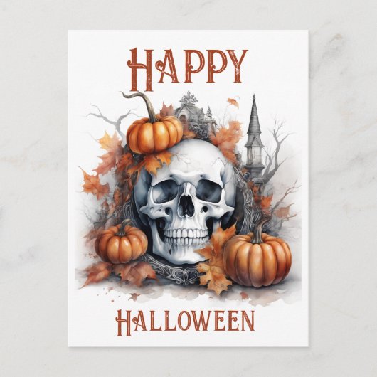 Mystic Halloween Gothic Skull Art - Betoverend Briefkaart (Voorkant)
