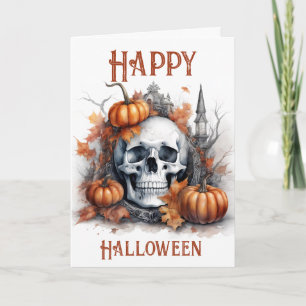 Mystic Halloween Gothic Skull Art - Betoverend Kaart