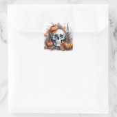 Mystic Halloween Gothic Skull Art - Betoverend Vierkante Sticker (Tas)