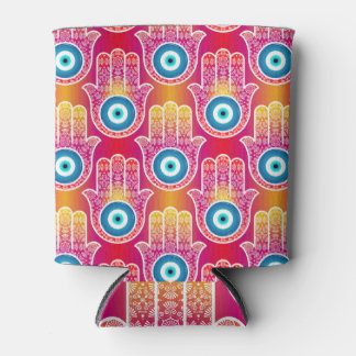 Mystic hamsa: naadloos design. blikjeskoeler