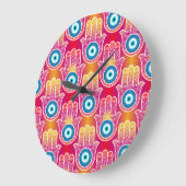 Mystic hamsa: naadloos design. grote klok (Hoek)