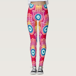 Mystic hamsa: naadloos design. leggings