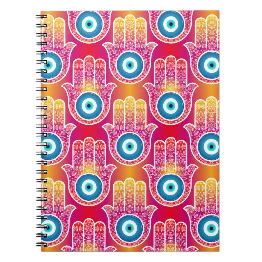 Mystic hamsa:  naadloos design. notitieboek (Voorkant)