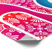 Mystic hamsa:  naadloos design. poster (Hoek)