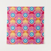 Mystic hamsa: naadloos design. wandkleed (Voorkant)