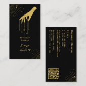 Mystic Hand Energy Healing QR Code Visitekaartje (Voorkant / Achterkant)