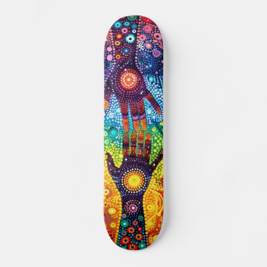 Mystic Hands - Aboriginal Style - Skateboard Deck (Voorkant)
