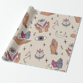 Mystic Hands Wrapping Paper Cadeaupapier (Uitgerold)