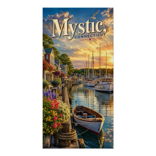 Mystic Harbor Reflections Perfect Poster (Voorkant)