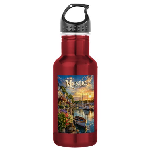 Mystic Harbor Reflections Waterfles (Voorkant)