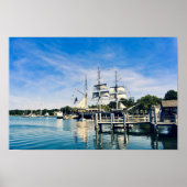 Mystic Harbour Clipper Ship Poster (Voorkant)