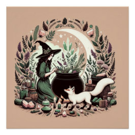 Mystic Herbalist: De kunst van hekserij en genezin Perfect Poster
