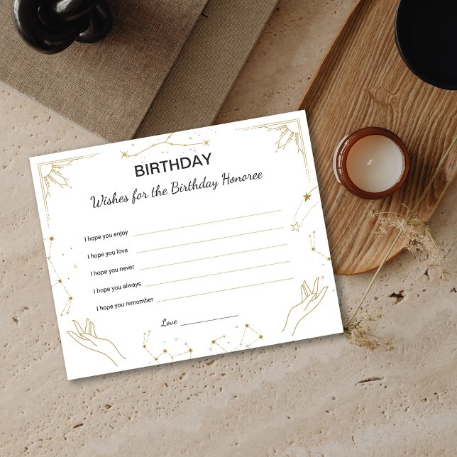 Mystic Horoscope Moon Verjaardagsgast wenst Kaart (Mystic Horoscope Moon Birthday Guest Wishes Card)