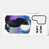 Mystic Howling Wolf Telefoonhoesje Samsung Galaxy Hoesje (Achterkant horizontaal)
