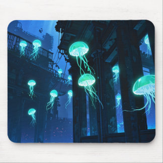 🌊🐙 Mystic Jellyfish – Atlantis Depths Mousepad Muismat