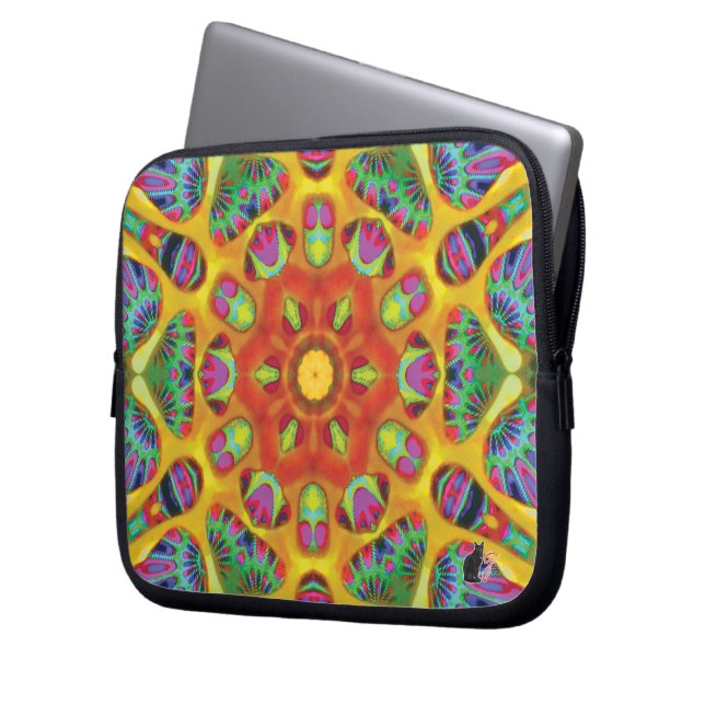Mystic Kaleidoscoop Laptop Sleeve (Voorkant Links)
