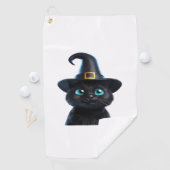 Mystic Kat – Halloween Cat Classic T-shirt Golfhanddoek (Insitu)