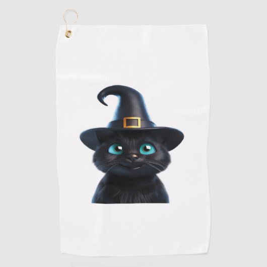 Mystic Kat – Halloween Cat Classic T-shirt Golfhanddoek (Voorkant)