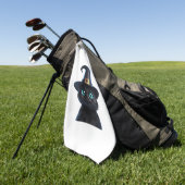 Mystic Kat – Halloween Cat Classic T-shirt Golfhanddoek (Groen)