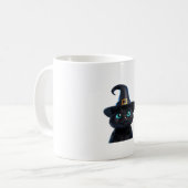 Mystic Kat – Halloween Cat Classic T-shirt Koffiemok (Voorkant links)