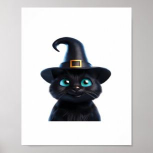 Mystic Kat – Halloween Cat Classic T-shirt Poster
