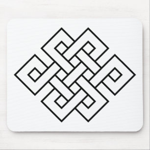 Mystic Knot - B&W 1 Muismat