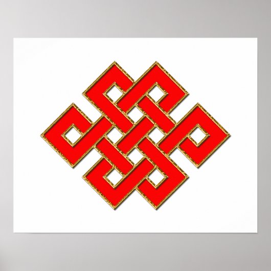 Mystic Knot - Red & Gold 1 Poster (Voorkant)