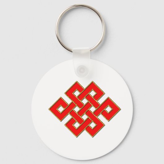 Mystic Knot - Red & Gold 1 Sleutelhanger (Voorkant)