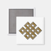 Mystic Knot - Silver & Gold 2 Magneet (Voorkant / Achterkant)