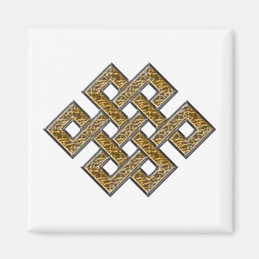 Mystic Knot - Silver & Gold 2 Magneet (Voorkant)