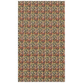 Mystic Kuba Cloth Tool-Dyed Geometric Tafelkleed (Voorkant)