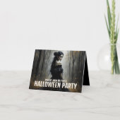 Mystic Lady in Dark Halloween Forest - Uitnodiging (Voorkant)