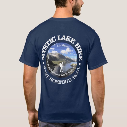 Mystic Lake Hike (rood) T-shirt (Achterkant)