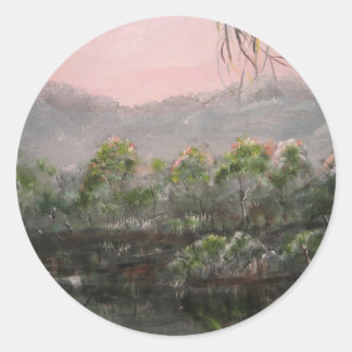 "Mystic Lake" ronde Sticker