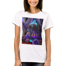 Mystic Lantern and Purple Roses Graphic Tee – Goth