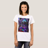 Mystic Lantern and Purple Roses Graphic Tee – Goth T-shirt (Voorkant volledig)