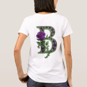 Mystic Lantern and Purple Roses Graphic Tee – Goth T-shirt (Achterkant)