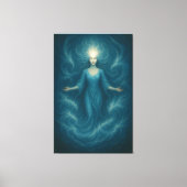 Mystic Light Goddess – Ethereal Divine Energy Art Canvas Afdruk (Voorkant)