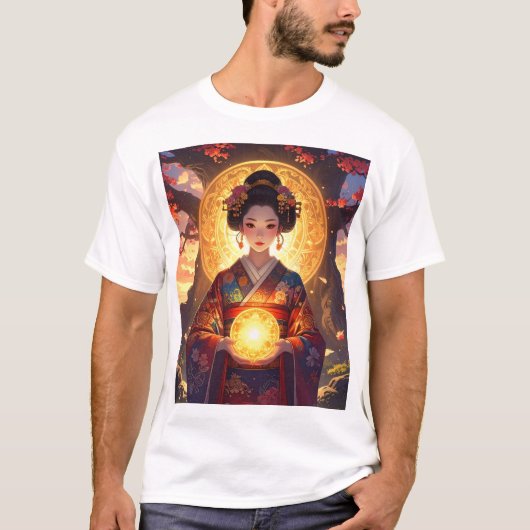Mystic Light – Kimono Grace and Celestial Power T-shirt (Voorkant)