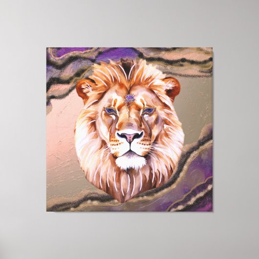 Mystic Lion 2 Canvas Afdruk (Voorkant)