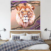 Mystic Lion 2 Canvas Afdruk (Insitu (Slaapkamer))