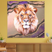 Mystic Lion 2 Canvas Afdruk (Insitu (Woonkamer))