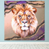 Mystic Lion 2 Canvas Afdruk (Insitu (Houten vloer))