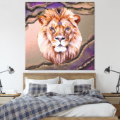 Mystic Lion 2 Canvas Afdruk (Insitu (Slaapkamer))