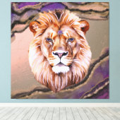 Mystic Lion 2 Canvas Afdruk (Insitu (Houten vloer))