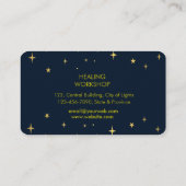 Mystic Lotus Bloem Halve Maan Healing Energy Visitekaartje (Achterkant)