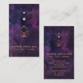 *~* Mystic Lotus Sacred Geometry Alchemy Shaman Visitekaartje (Voorkant / Achterkant)