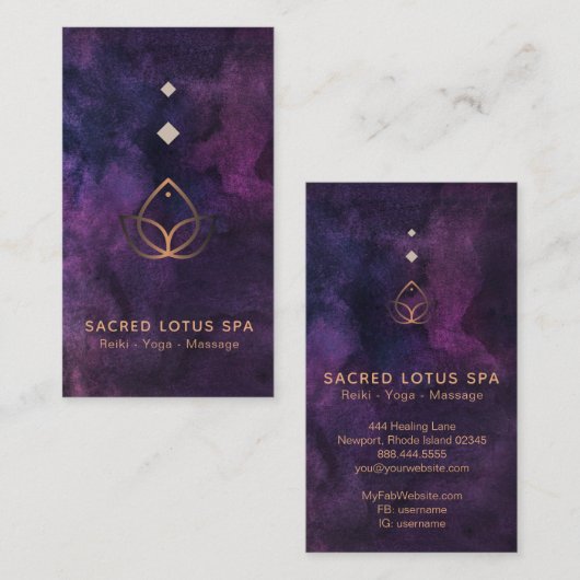 *~* Mystic Lotus Sacred Geometry Alchemy Shaman Visitekaartje (Voorkant / Achterkant)