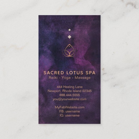 *~* Mystic Lotus Sacred Geometry Alchemy Shaman Visitekaartje (Achterkant)